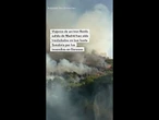 El incendio de Ourense visto por los pasajeros que Renfe ha desviado por carretera #shorts