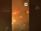 Drone mostra incêndio avançando rapidamente na Espanha