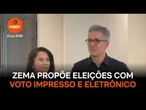 Zema propõe sistema de votação com voto impresso e eletrônico