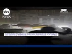 Powerful winds send debris flying down street in China