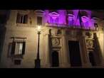 Facciata Montecitorio illuminata di viola per Giornata mondiale Alzheimer