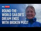 Snapped mast ends sailor's round-the-world race