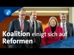 Pressekonferenz: Koalitionsausschuss einigt sich auf umfangreiches Reformpaket