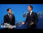 Marco Rubio meets NATO secretary general Mark Rutte in Sweden – watch live