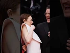 La reacción de Emma Stone y Pedro Pascal al "ataque" de una abeja en Cannes #shorts