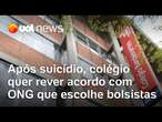 Colégio Bandeirantes: Após suicídio de aluno, escola quer rever acordo com ONG que escolhe bolsistas