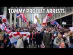 Thousands of Tommy Robinson protesters swarm central London with six people arrested