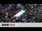 Hundreds gather in Damascus for Syrian activist's funeral | BBC News