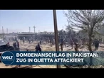BOMBENANSCHLAG IN PAKISTAN: Zug in Quetta attackiert - mindestens 19 Menschen kommen ums Leben