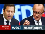 DEUTSCHLAND: Zoff in Koalition? Klingbeil ist offen für Verbot der AfD! Was macht Merz? I WELT LIVE