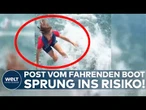 USA: Postzustellung im Sprung! Mailboat-Jumper liefern Briefe von fahrendem Schiff aus