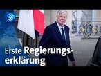 Neuer französischer Premierminister Barnier hält Regierungserklärung