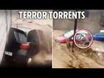 Flash floods ravage Spain, turning roads to rivers & washing cars away