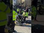 Rock star cop shows off his drumming skills