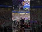 Trump's rally crowd empties before he finished talking