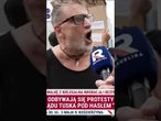 Atak aktywistów na dziennikarza podczas transmisji z protestu przeciwko migrantom