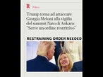 Trump torna ad attaccare Meloni