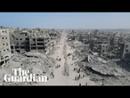 Drone footage shows destruction as Gazans reflect on returning back home
