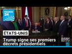 États-Unis : Donald Trump signe ses premiers décrets présidentiels depuis le Capitole