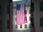 Flag unfurled at Pentagon on September 11 anniversary