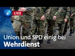Pressekonferenz der Koalitionsfraktionen zum Wehrdienst-Gesetz