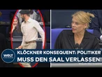 BENEHMEN IM BUNDESTAG: Rüge für "Remigration" und Julia Klöckner kritisiert Linken-Politiker scharf