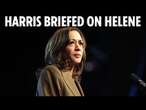 LIVE: Kamala Harris cuts campaign trip short to address Hurricane Helene devastation