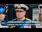 GROßBRITANNIEN: Königlicher Tiefpunkt - Prinz Andrew verliert letzten Ehrentitel