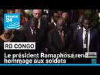 RD Congo : le président sud-africain Ramaphosa rend hommage aux soldats • FRANCE 24