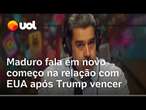 Maduro defende 'um novo começo' na relação entre Venezuela e EUA após vitória de Donald Trump