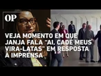 Veja o momento em que Janja diz "cadê meus vira-latas" após Lula ser questionado sobre taxa de Trump