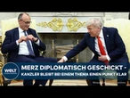 HISTORISCHES TREFFEN IM OVAL OFFICE: Unglaublich freundlich - Merz' Geschenk beglückt Donald Trump