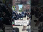 Poliziotti in moto scortano il carro funebre di Francesco Imprezzabile