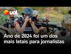 Número de jornalistas assassinados em 2024 ultrapassa 100, e a maior parte está em Gaza, diz FIP