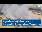 240 personas desalojadas por un incendio forestal en Tamarite (Huesca)