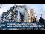 KIEW: Russischer Raketenangriff trifft Wohngebiet – mehrere Menschen sterben – im Überblick