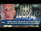 MEINE MEINUNG: Transport zu Anti-AfD-Demo! Lemmer kritisiert Verdi und Grüne für Unterstützung