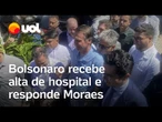 Bolsonaro recebe alta de hospital após 23 dias internado e responde Alexandre de Moraes; veja vídeo