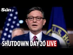 LIVE: House Speaker Mike Johnson speaks to press to mark 20 days of government shutdown