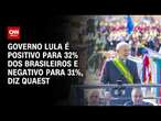 Governo Lula é positivo para 32% dos brasileiros e negativo para 31%, diz Quaest | BASTIDORES CNN