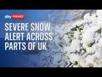 Watch live from Shropshire Sailing Club: Severe snow alert on major motorways & temperatures plunge