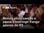 Gripe aviária: Rússia e outros três países aliviam sanção e passam a restringir frango apenas do RS