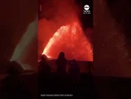 Spectators awed by 500-foot-tall lava fountain