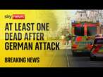 One person killed after a car drove into a crowd in German city of Mannheim