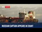 Russian captain of ship in North Sea crash appears in court