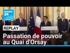 Quai d'Orsay : passation de pouvoir entre Stéphane Séjourné et Jean-Noël Barrot • FRANCE 24