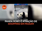 Panda robô é atração de shopping em Pequim