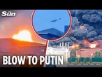 Double hit on Putin as Russian airfield and factory blitzed in Ukraine drone strikes
