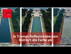 In Trumps Reflecting Pool blättert Farbe ab – nach 12 Tagen