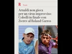 Arnaldi non gioca per un virus improvviso: Cobolli in finale con Zverev al Roland Garros